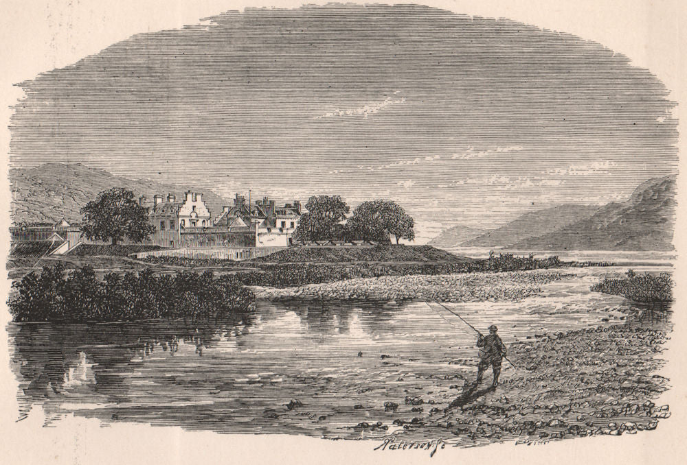 INVERNESS-SHIRE. Fort Augustus. Scotland 1885 old antique print picture